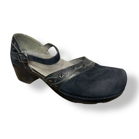 Dansko Shoes - Dansko Sally Mary Jane Black Suede Clogs Women’s EU 41 US 11
